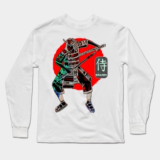 Samurai Warrior Sword Japanese Art Victory Kanji Samurai Word 242 Long Sleeve T-Shirt